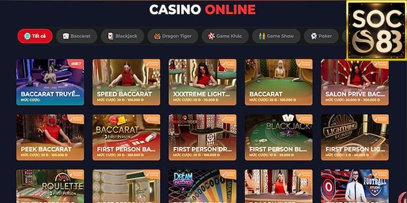 Casino Tổng quan về Casino tại Soc88